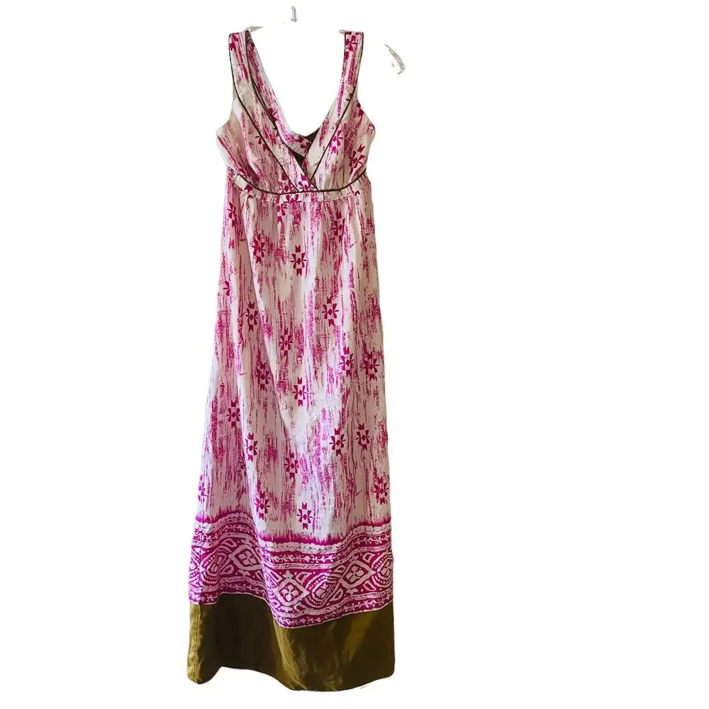 Ann Taylor Loft Aztec Print Multicolored Maxi Dress Size 0 - Picture 2 of 9